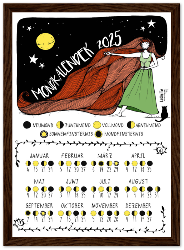 Lunar Calendar 2025 (Framed) – South