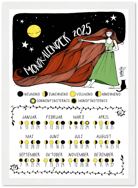 Lunar Calendar 2025 (Framed) – South