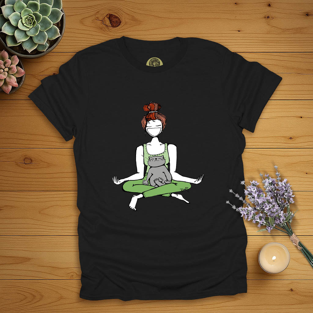 Cat-like Meditation T-Shirt