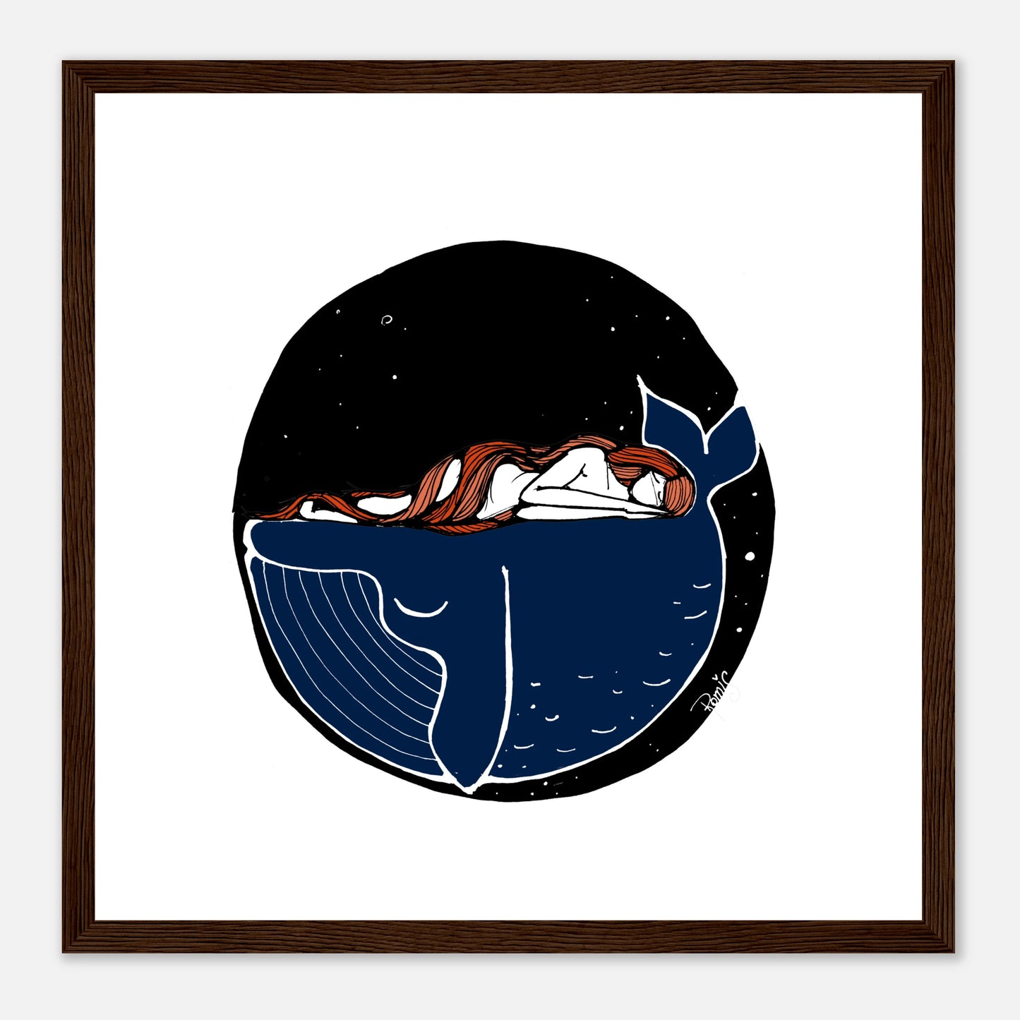 LoQuiTa and the Whale Framed Poster