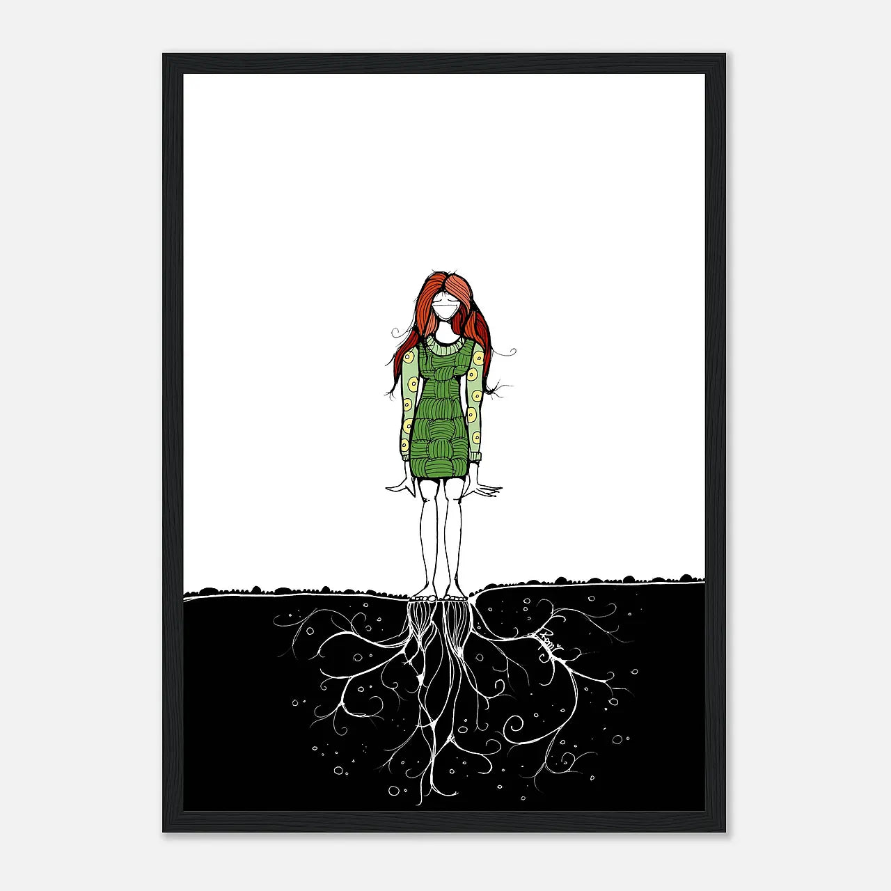 Invisible Dance – Wooden Framed Poster