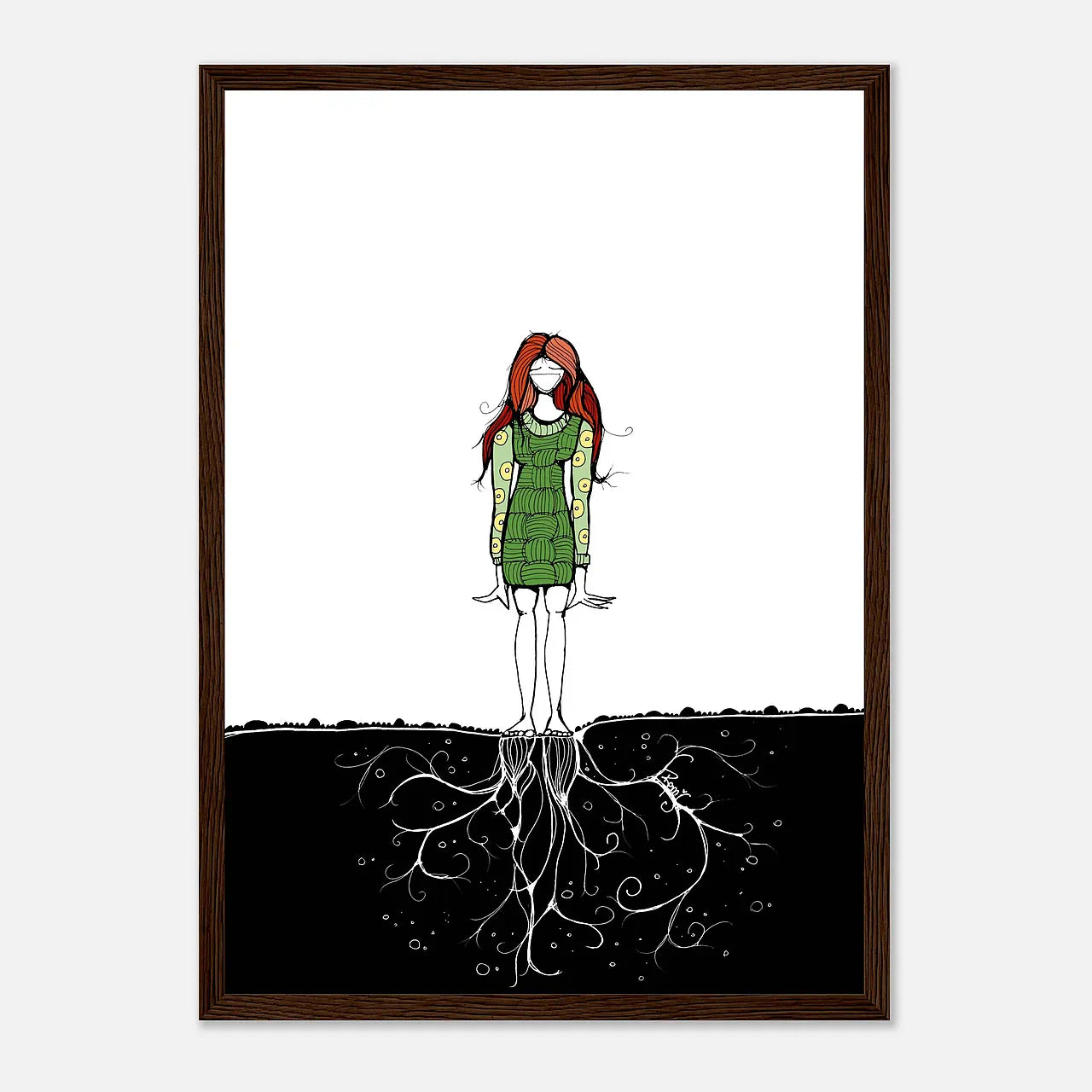 Invisible Dance – Wooden Framed Poster
