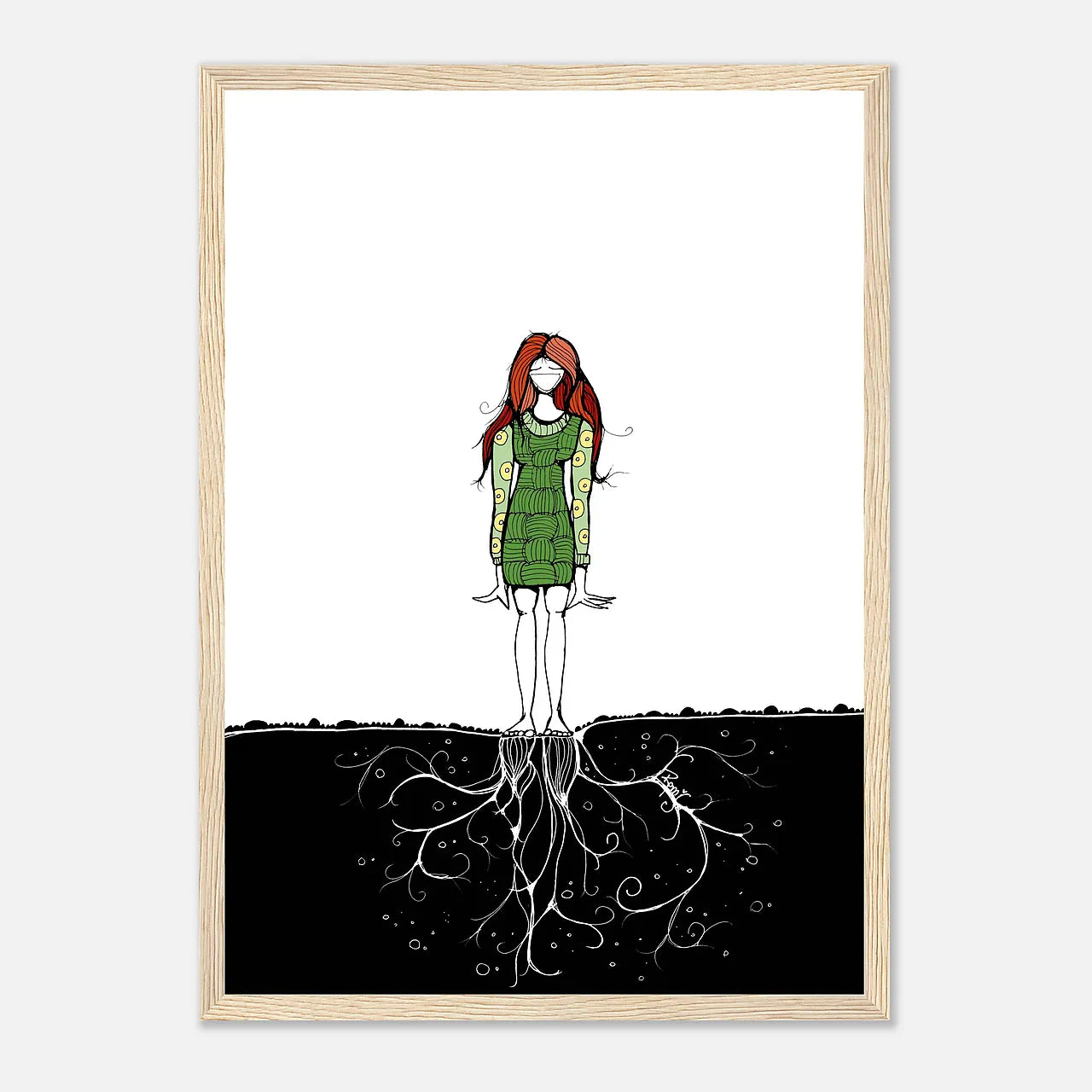 Invisible Dance – Wooden Framed Poster