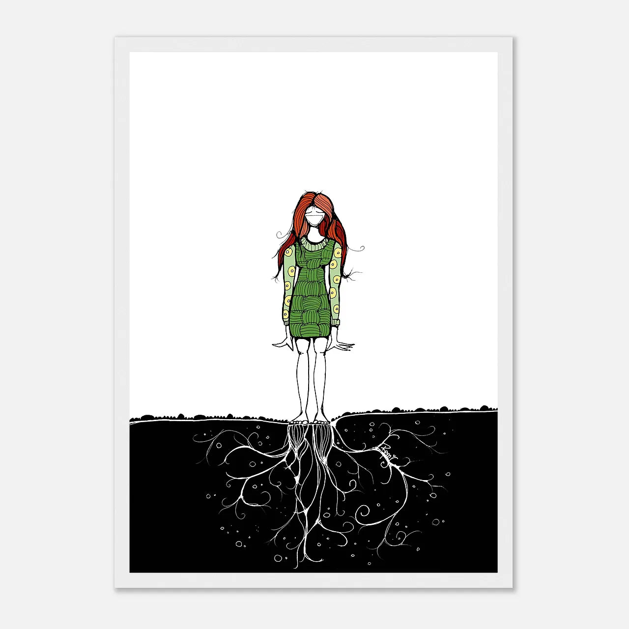 Invisible Dance – Wooden Framed Poster