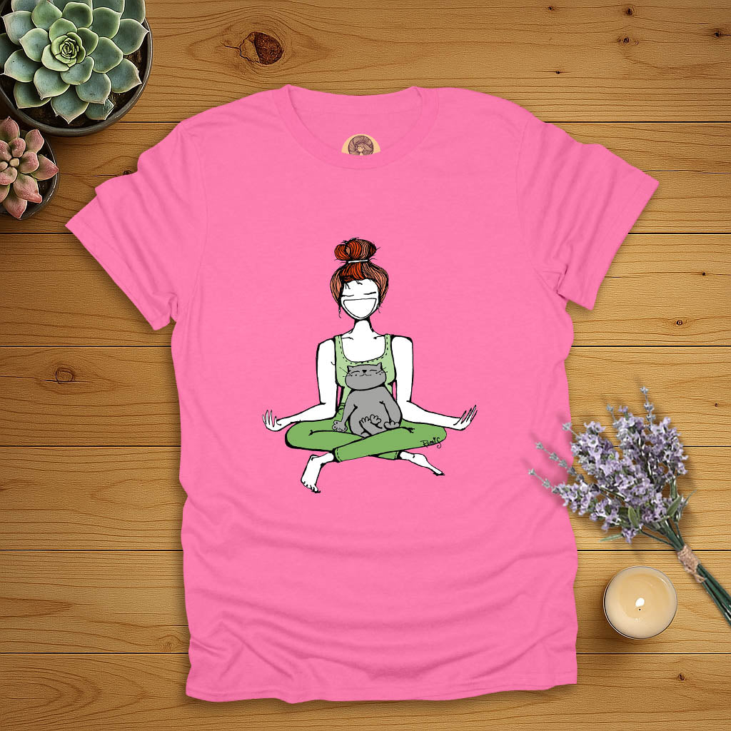 Cat-like Meditation T-Shirt