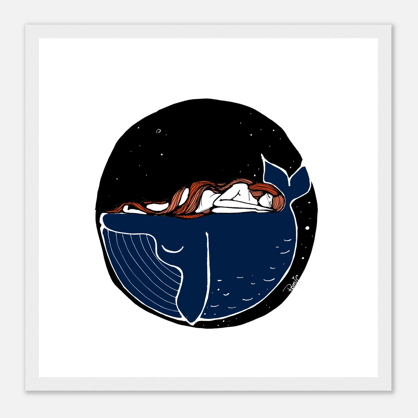 LoQuiTa and the Whale Framed Poster
